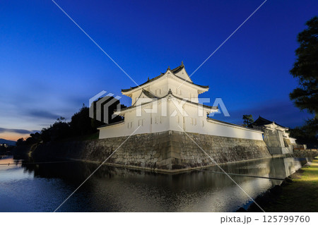 京都 二条城の夜景 東南隅櫓と東大手門 (京都府京都市中京区) 125799760