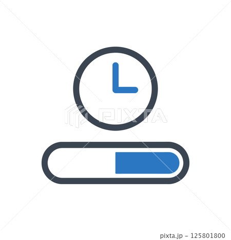 Progress Clock Icon 125801800
