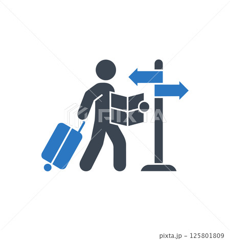 Walking Tourist Icon 125801809