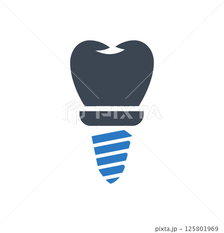 Dental Implant Icon 125801969