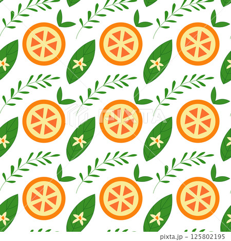 Orange seamless pattern. Summer pattern 125802195