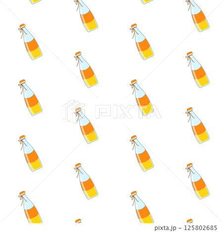Seamless pattern with bottle of juice Seamless pattern with bottle of juice 125802685