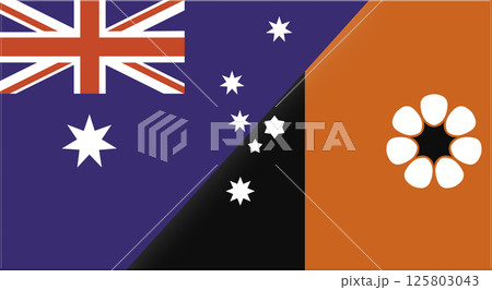 Flag of Australia and Australian Nothern Territory. Two Flag Together Flag of Australia and Australian Nothern Territory. Two Flag Together 125803043