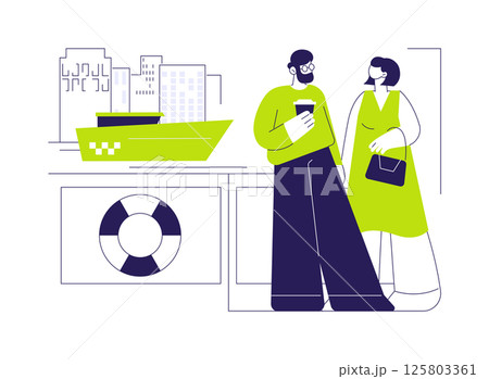 Urban waterways abstract concept vector illustration. 125803361