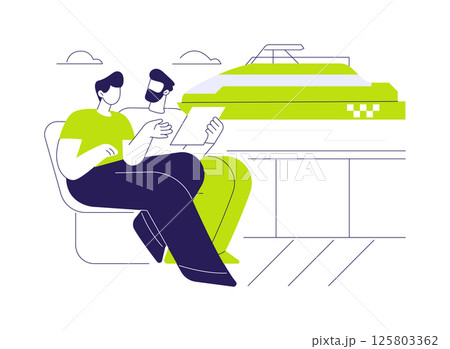 Water taxi ride abstract concept vector illustration. Water taxi ride abstract concept vector illustration. 125803362