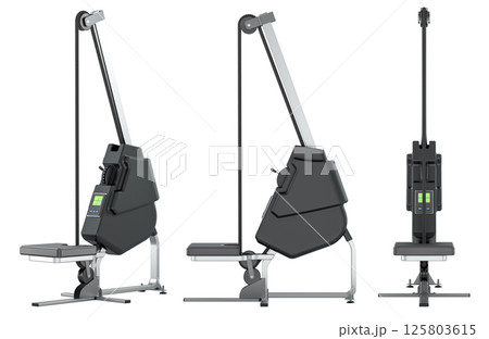 Rope Trainer Machines different front, side views. 3D rendering 125803615