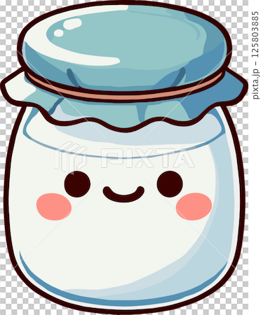 可愛的優格插圖 可愛的優格插圖 125803885