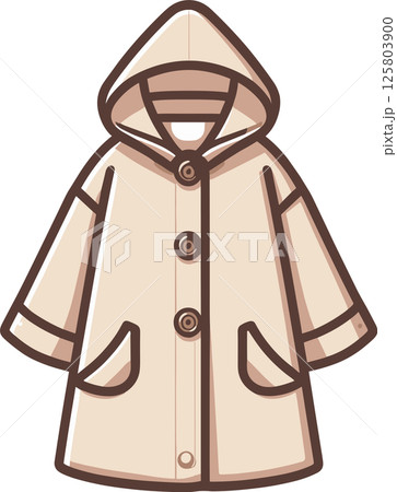 シンプルなレインコートのアイコン	 125803900