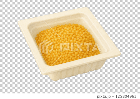 ひきわり納豆のイラスト｜水彩風・食品素材・白背景 125804963