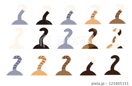 猫の尻尾ベクターグラフィックの詰め合わせ 125805151