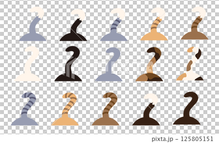 猫の尻尾ベクターグラフィックの詰め合わせ 125805151