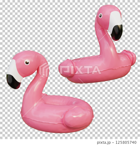 flamingo pink tube float 3D graphic flamingo pink tube float 3D graphic 125805740