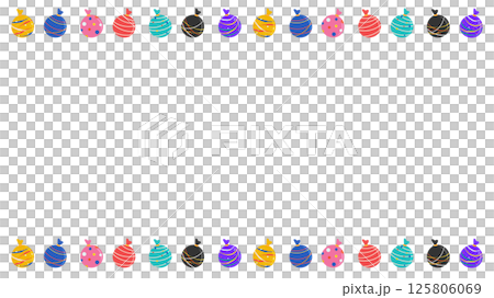 夏季節慶溜溜球線框向量插圖 夏季節慶溜溜球線框向量插圖 125806069