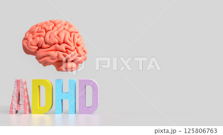 The ADHD multi color for medical and education concept 3d Rendering. 125806763
