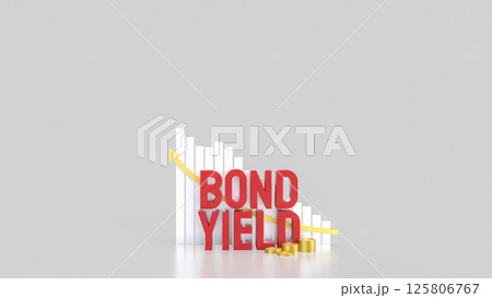 The Bond Yield and chart for Business concept 3d Rendering. The Bond Yield and chart for Business concept 3d Rendering. 125806767