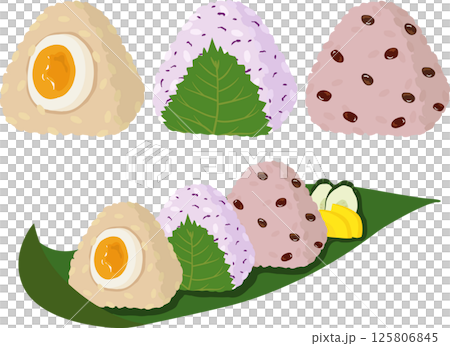 水煮蛋紫蘇紅米飯糰套餐 125806845