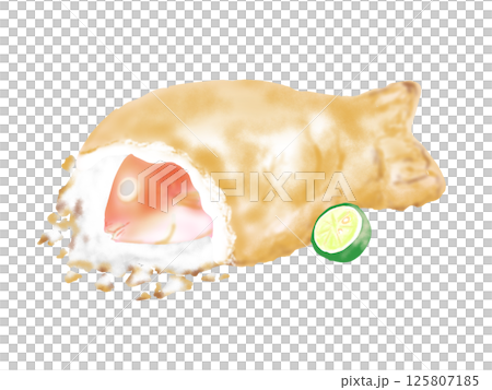 鯛の塩釜焼のイラスト 鯛の塩釜焼のイラスト 125807185