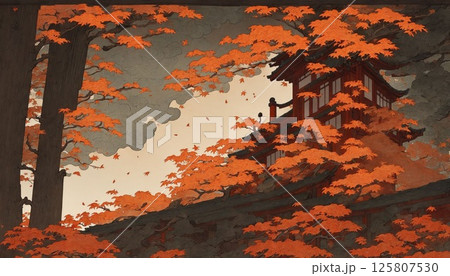 紅葉したもみじ 125807530
