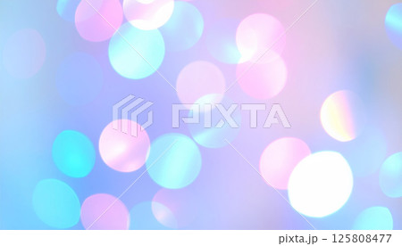 Soft pastel blue and pink bokeh lights create smooth, dreamy atmosphere, evoking sense of calm and wonder. gentle glow enhances enchanting visual experience 125808477