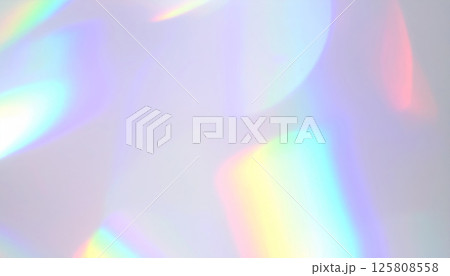 Radiant pastel light creates dreamy atmosphere with soft focus and glittering bokeh effects. iridescent hues blend beautifully, evoking sense of wonder and tranquility 125808558
