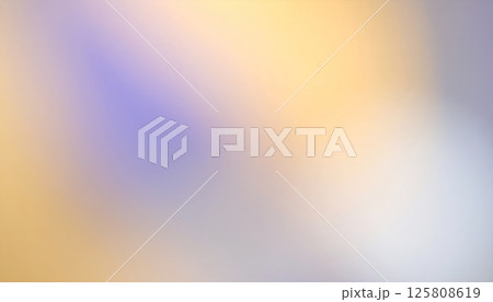 Soft focus abstract image featuring blend of warm golden tones and calming blue lavender shades, evoking sense of tranquility and warmth 125808619