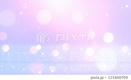Dreamy pastel bokeh background featuring soft pink, lavender, and light blue tones with glowing light. This enchanting scene evokes sense of calm and wonder 125808709