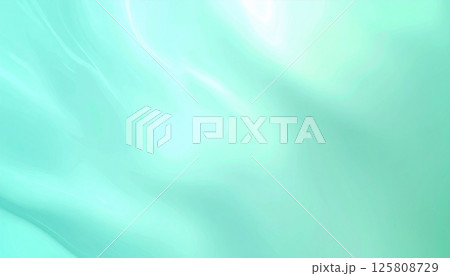 Ethereal soft focus texture in light cyan and pale green creates flowing abstract form, evoking sense of tranquility and calmness 125808729