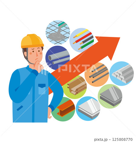 建築や製造用材料の高騰 125808770