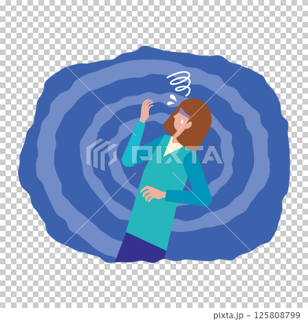 めまいでふらつく女性 125808799