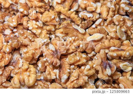 クルミのテクスチャ 125809663