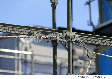 戸建て住宅の外部足場 戸建て住宅の外部足場 125809799