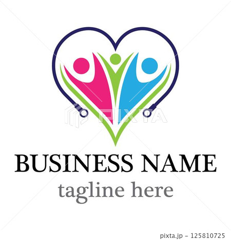 Family  care logo vector icon design 125810725