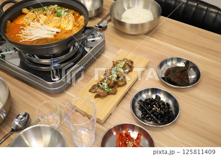 Korean meat dish. Grilled pork 125811409