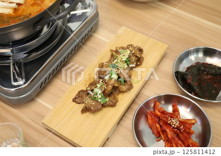Korean meat dish. Grilled pork Korean meat dish. Grilled pork 125811412