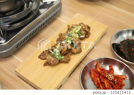 Korean meat dish. Grilled pork Korean meat dish. Grilled pork 125811413