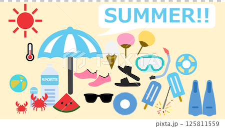 夏休みのイラスト 夏休みのイラスト 125811559