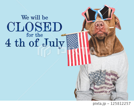 Signboard with the inscription We will be closed 125812257