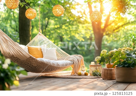 picnic table with pillow on terrace picnic table with pillow on terrace 125813125
