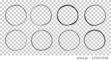 Illustration material: Hand-drawn simple circles and circles Vector Transparent Cute Cute Hand-drawn Set of Illustration material: Hand-drawn simple circles and circles Vector Transparent Cute Cute Hand-drawn Set of 125813588