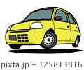 絶版軽自動車 黄色系 ジャンプ 自動車イラスト 絶版軽自動車 黄色系 ジャンプ 自動車イラスト 125813816