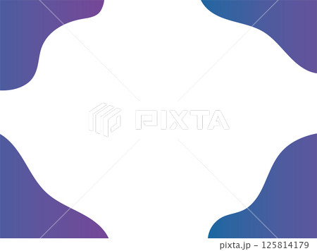 流体シェイプの背景イラスト素材　flat hand drawn fluid blue shape 125814179