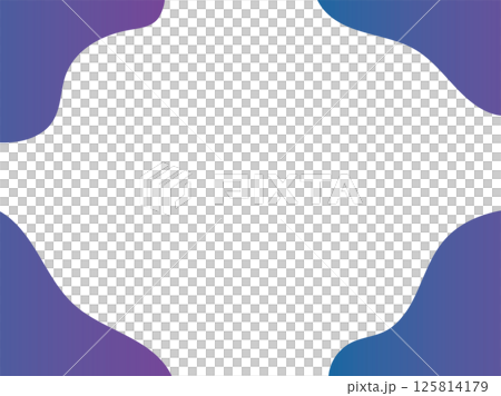 流体シェイプの背景イラスト素材　flat hand drawn fluid blue shape 125814179