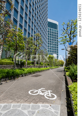 緑の多いオフィス街の風景 125814651