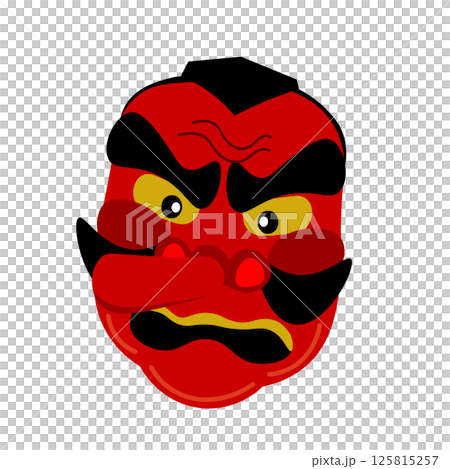 Simple Tengu mask illustration Simple Tengu mask illustration 125815257