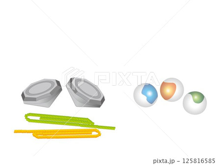 昔の遊び~ベーゴマ・ビー玉 昔の遊び~ベーゴマ・ビー玉 125816585