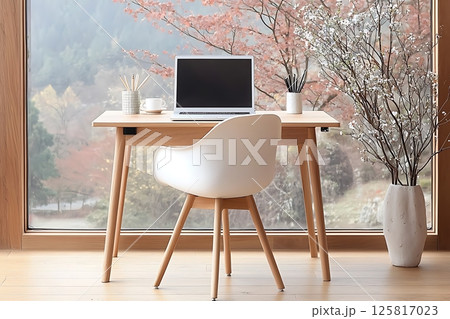 laptop on the wood wall laptop on the wood wall 125817023