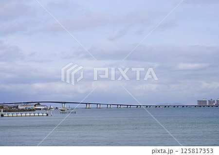 滋賀 大津 浮御堂から見た琵琶湖大橋(晩春) 滋賀 大津 浮御堂から見た琵琶湖大橋(晩春) 125817353