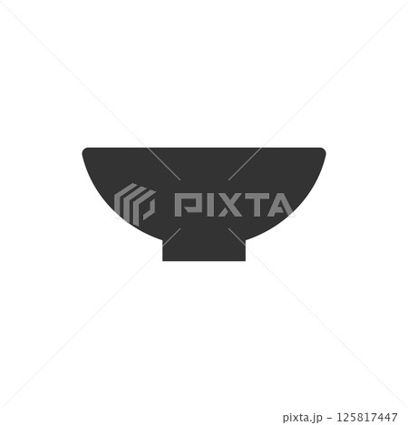 Bowl icon simple flat illustration 125817447