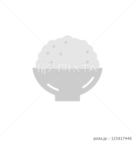 Rice icon simple flat illustration 125817448