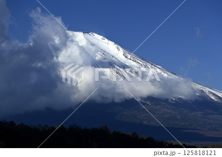 2月、朝の富士山 (撮影地:山中湖、夕焼けの渚展望台付近) 2月、朝の富士山 (撮影地:山中湖、夕焼けの渚展望台付近) 125818121